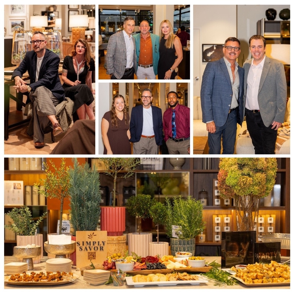 Opening night collage of clients, partners and local creatives