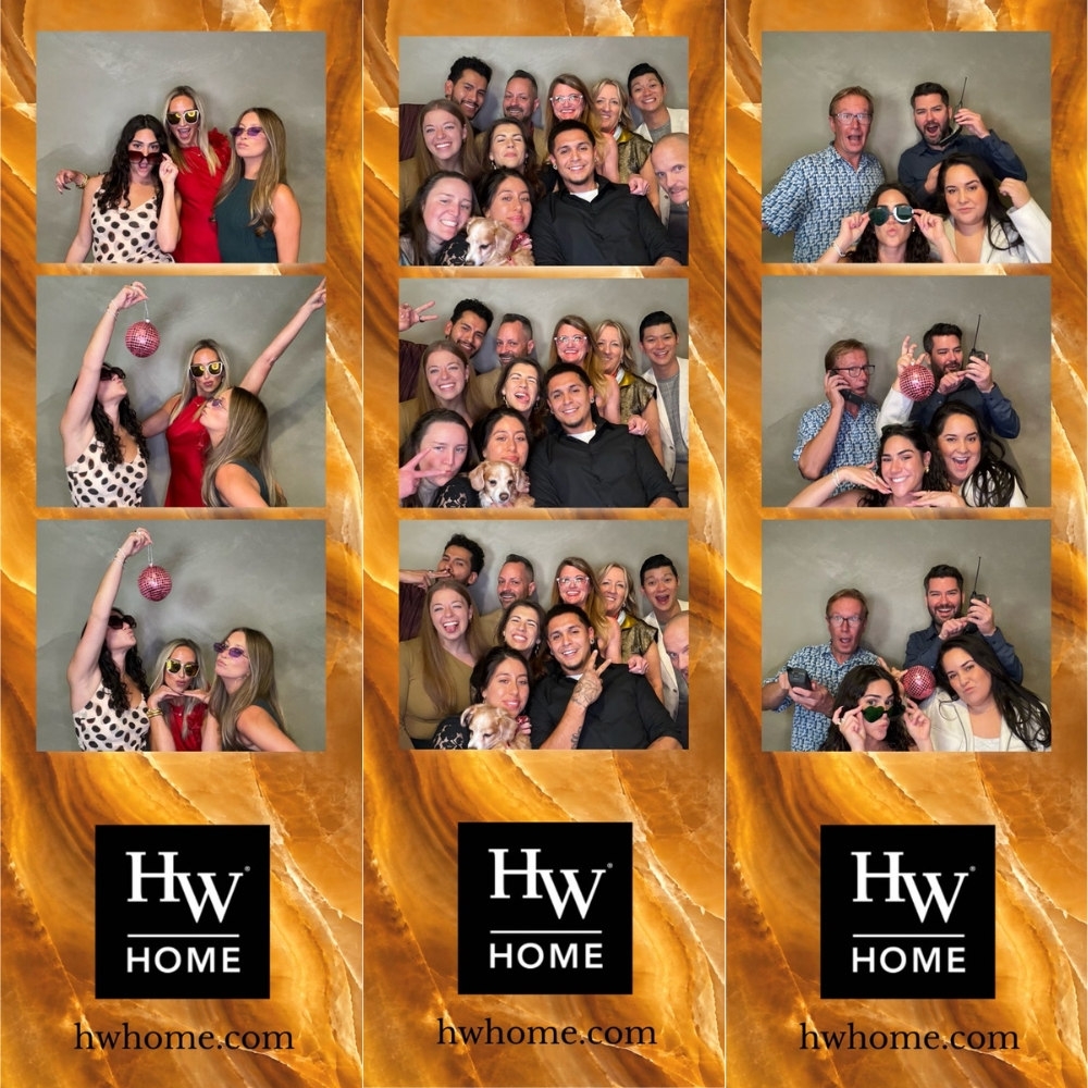 Photo booth portraits and memories from the HW Home grand opening